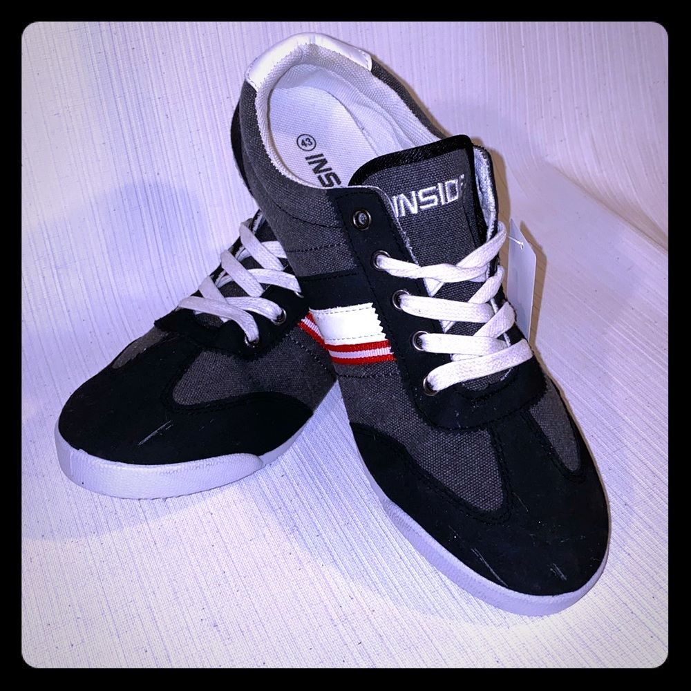 INSIDE | mens 10 gray + black low top sneaker